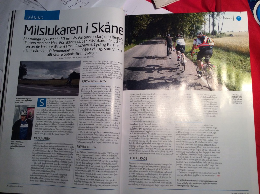 Uppslag från Svenska Cycling Plus No1-04